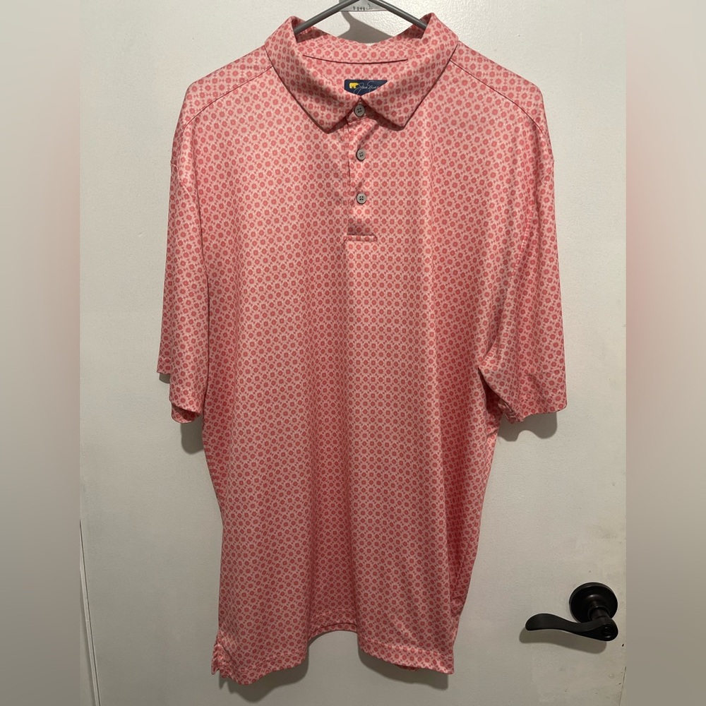 Pinkish/peach Patterned Men's Jack Nichlaus  golf Polo XL Shirt